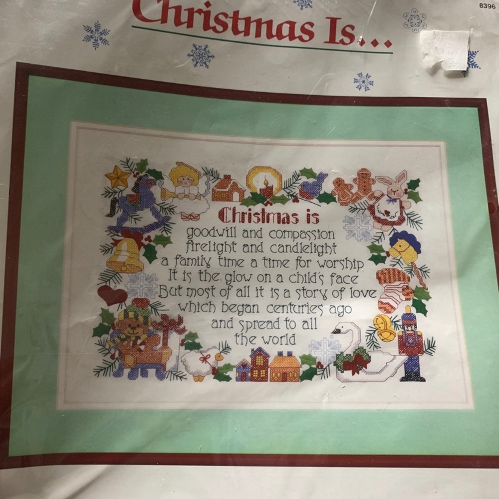 Dimensions 8396 Christmas Is Stamped Cross Stitch Kit